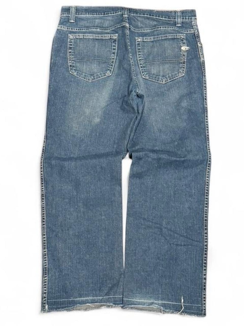 Y2K Point Zero Faded Loose Bootcut Jeans